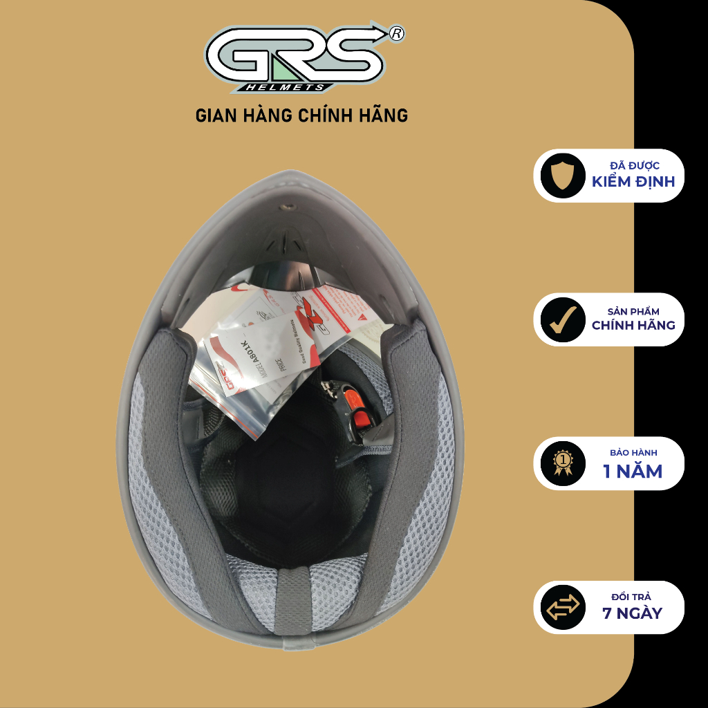 Mũ bảo hiểm trùm đầu GRS A801k nhiều màu - hàng chính hãng