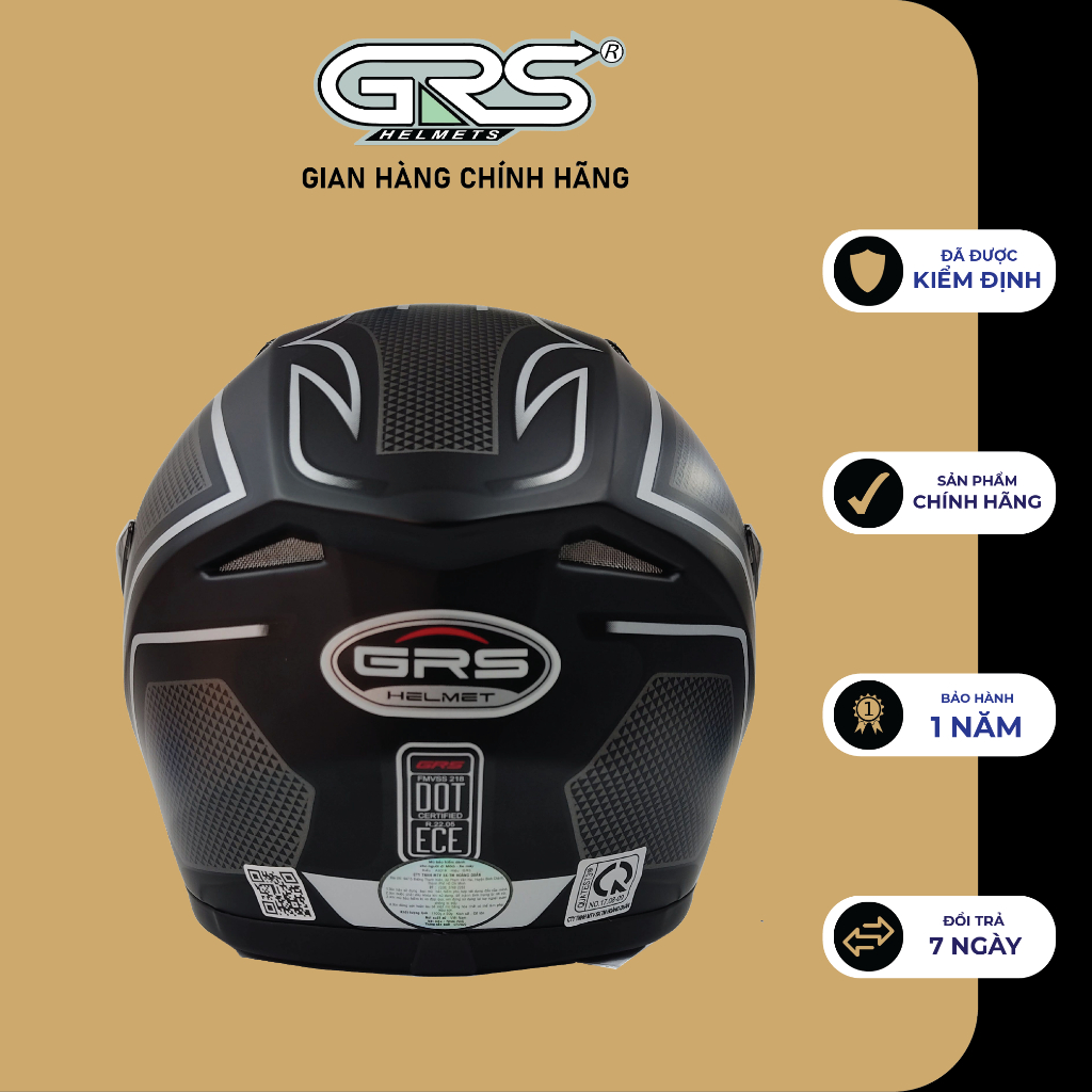 Mũ bảo hiểm trùm đầu GRS A801k nhiều màu - hàng chính hãng