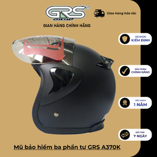 Mũ bảo hiểm ba phần tư GRS A370K - dành cho người có vòng đầu hơi lớn hoặc lớn (nhiều màu)