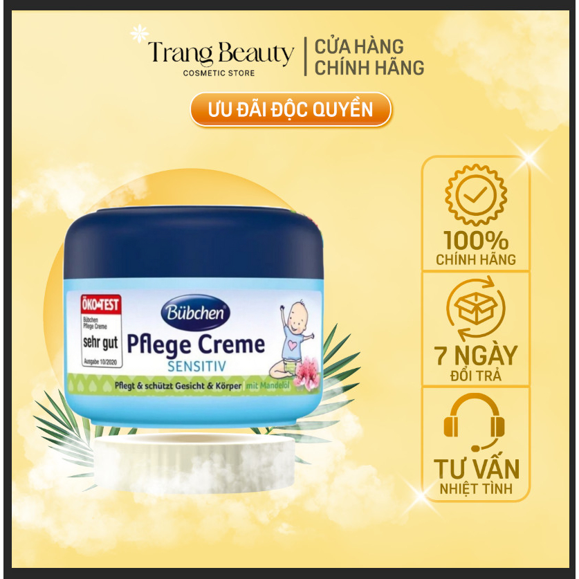 Kem Dưỡng Da Chống Nẻ Bubchen Pflege Creme Cho Bé 75ml Dạng Hũ - Hàng Nội Địa Đức