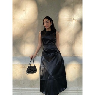 Ms. hà vy in taffeta midi dress by december chris