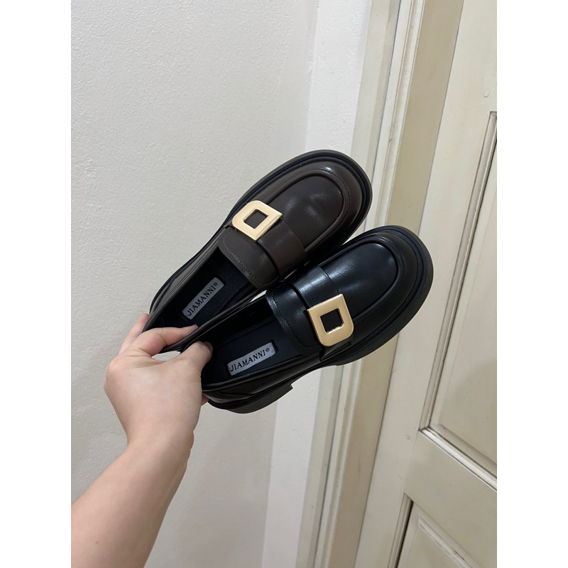 Giày Oxford Moca Nữ Da Mềm Đế 4cm JIAMANNI