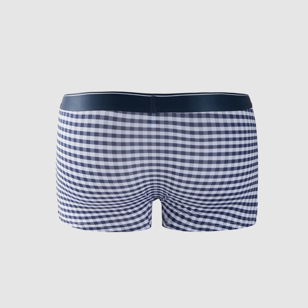 HLA - Bộ 2 quần lót nam kẻ caro mềm mịn đàn hồi dễ chịu cho da Two-Pack Soft Elastic Checked Underwear