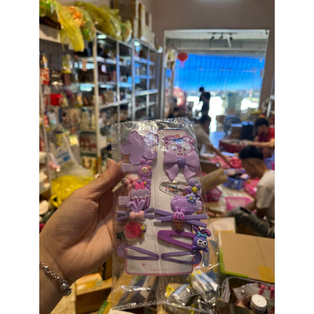 Set 14 Kẹp Tóc HÌNH GẤU DÂU LOTSO Dễ Thương Cho Nữ Và Bé Siêu Xinh