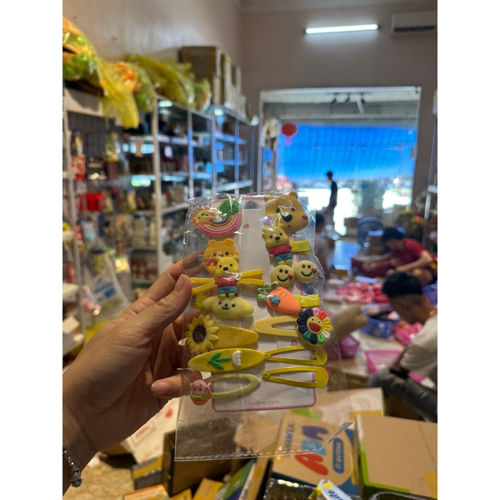 Set 14 Kẹp Tóc HÌNH GẤU DÂU LOTSO Dễ Thương Cho Nữ Và Bé Siêu Xinh