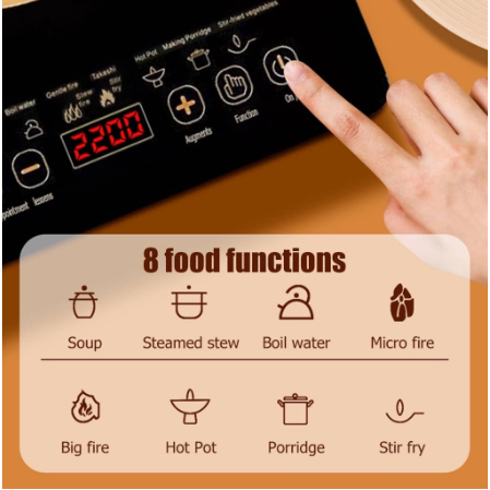 Induction Cooker Bếp từ tiết kiệm năng lượng gia đình Màn hình cảm ứng Bếp từ công suất 2200W