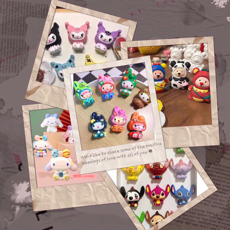 Tô Tượng Thạch cao Kuromi melody stitch gấu mini 2d siêu rẻ