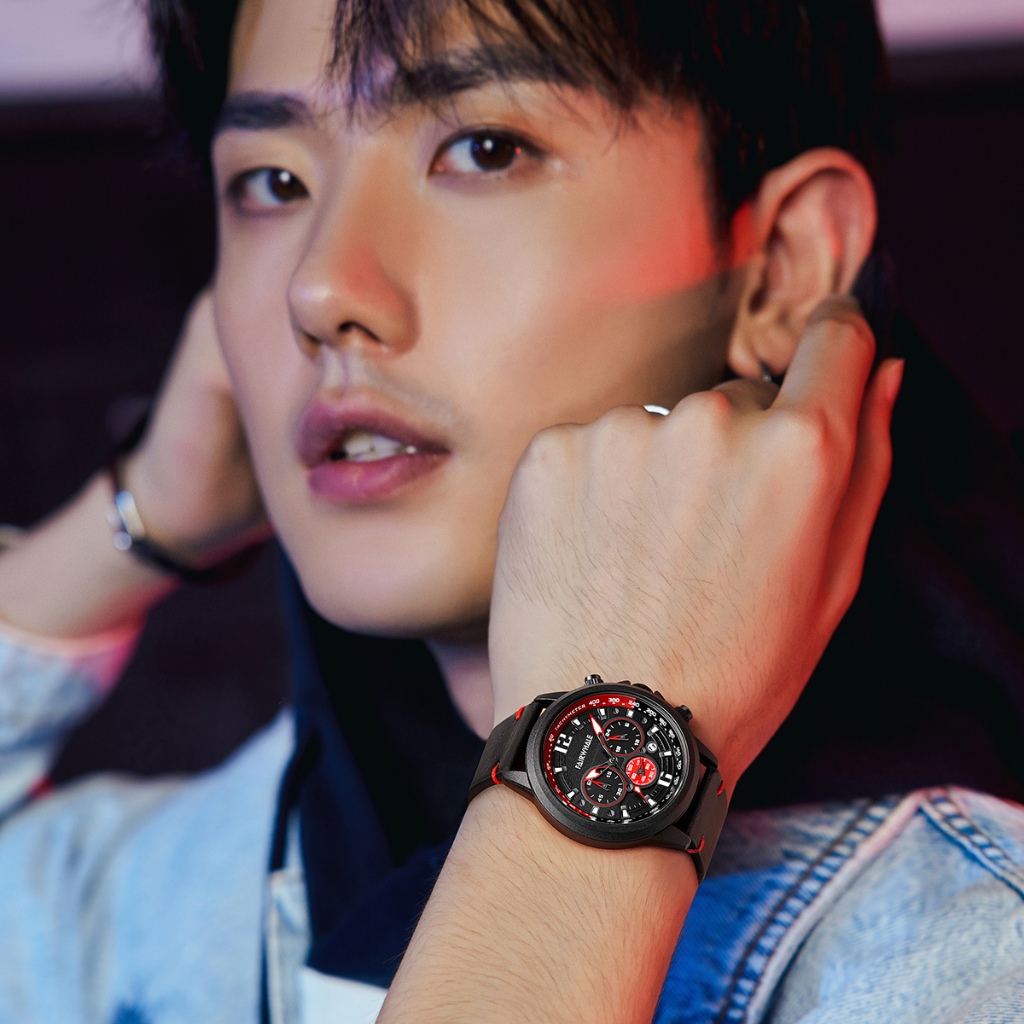 Đồng Hồ Nam Chính Hãng Mark Fairwhale FW006 Mặt Tròn Size 42mm Dây Da Thật Chống Nước 30M Phong Cách Trẻ Trung Tinh Tế