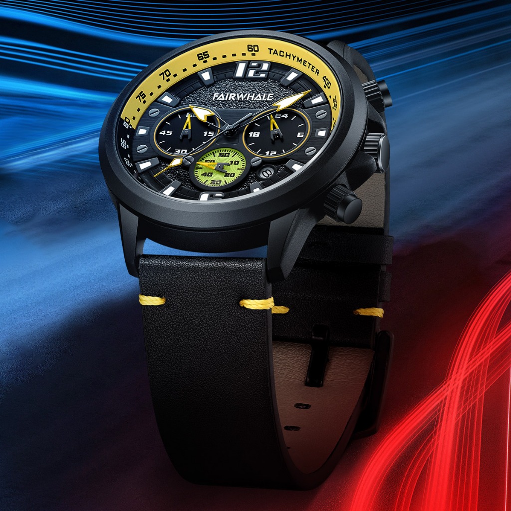 Đồng Hồ Nam Chính Hãng Mark Fairwhale FW006 Mặt Tròn Size 42mm Dây Da Thật Chống Nước 30M Phong Cách Trẻ Trung Tinh Tế