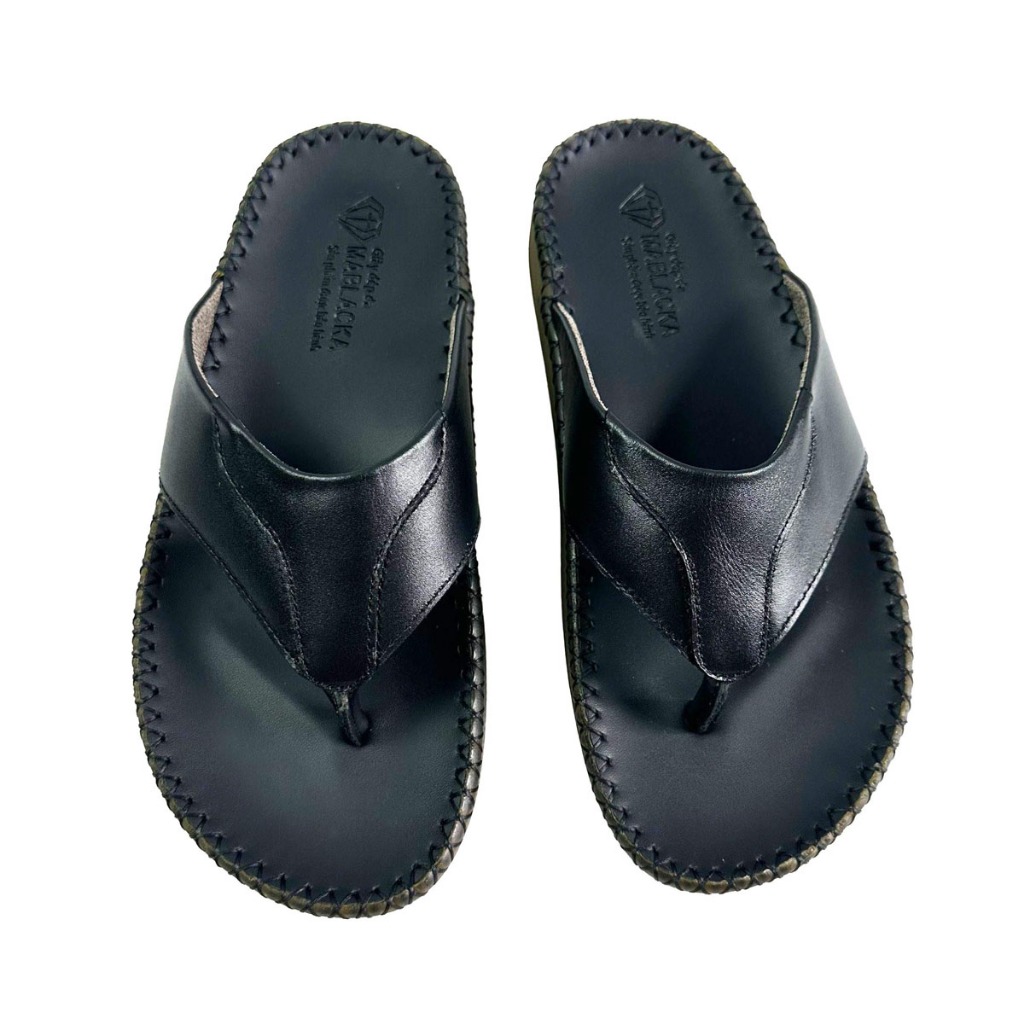 Dép kẹp nam xỏ ngón da bò thật Thiên Ân dày dặn D307