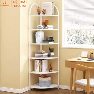 Kệ góc tường 6 tầng, trưng bày sản phẩm, kệ tam giác decor thiết kế hiện đại, chịu lực cao VNH-502
