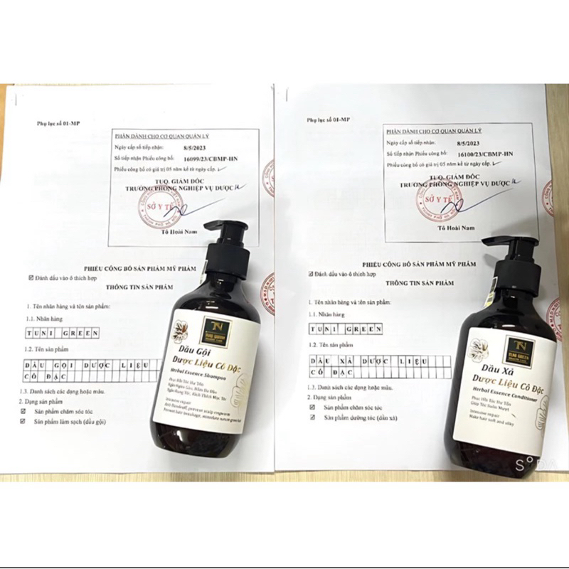 Combo Dầu Gội 250g, Dầu Xả 250g Tuni Green Phục Hồi Tóc Chuyên Sâu, Ngăn Ngừa Gàu, Nấm da đầu Dành Cho Mọi Loại Tóc