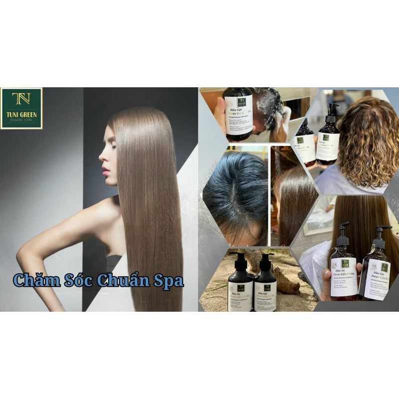 Combo Dầu Gội 250g, Dầu Xả 250g Tuni Green Phục Hồi Tóc Chuyên Sâu, Ngăn Ngừa Gàu, Nấm da đầu Dành Cho Mọi Loại Tóc