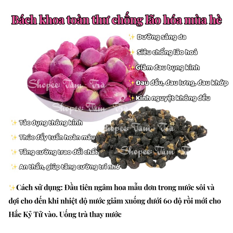 Hoa Mẫu Đơn Nguyên Vị - Giảm mụn do nội tiết, siêu chống lão hoá