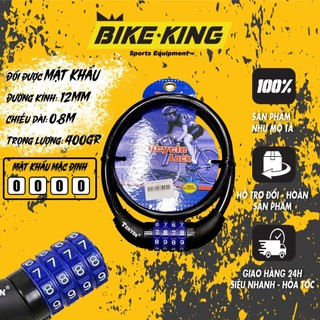 Khoá Dây Cáp TONYON 4 Số - Lõi Thép Dày 12mm, Dài 0.8m  - Bảo Vệ An Toàn Cho Xe Đạp và Xe Máy Của Bạn  KX-02