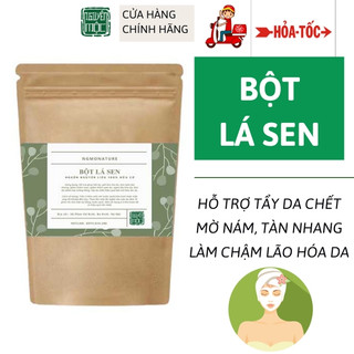 Bột lá sen thiên nhiên đắp mặt nạ nguyên chất làm mờ nám tàn nhang tẩy tế bào da chết giúp phục hồi và trẻ hóa làn da
