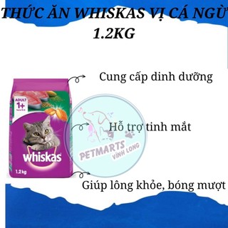 Thức ăn mèo Whiskas vị cá ngừ túi 1.2kg