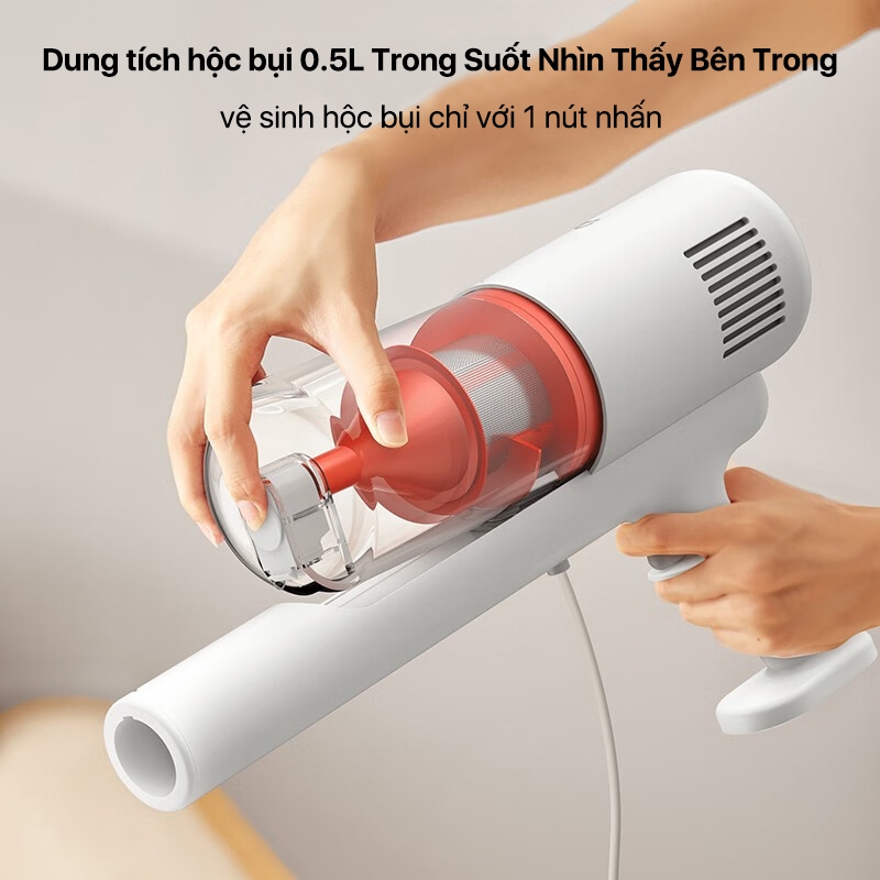 Máy hút bụi cầm tay có dây Xiaomi Mijia MJXCQ01DY/ Mijia Gen 2 B205 - Lực hút mạnh 16000 Pa dây dài 5m