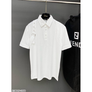 ÁO Polo nam DOLE cổ bẻ họa tiết phối da tay ngắn phong cách trẻ trung chuẩn from
