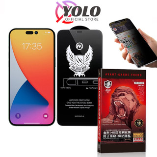 Kính cường lực chống nhìn trộm iphone 15 pro max 13 11 promax 12 promax 7 8 plus 13 xr x xs max kingkong wk 4d không hộp