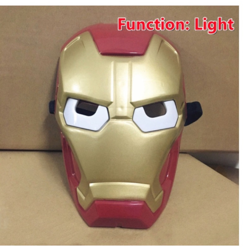 Phụ kiện người sắt / Đồ chơi trẻ em/ Áo choàng, khiên, găng tay bắn đĩa, gậy âm thanh ánh sáng người sắt cho trẻ em