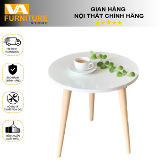Bàn Trà Bàn Sofa Bàn Ngồi Bệt Kiểu Nhật Mặt Tròn D40 Cao 30cm Màu Trắng- Decor Phòng Ngủ