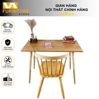 Bàn Gỗ Màu Trắng Và Màu Vân Gỗ Sồi Tối Giản Kiểu Bắc Âu-decor phòng ngủ