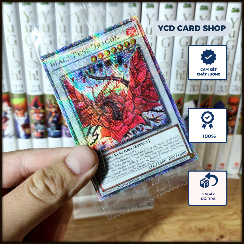 Thẻ bài Yugioh Chính Hãng Black Rose Dragon – 25th Secret Rare