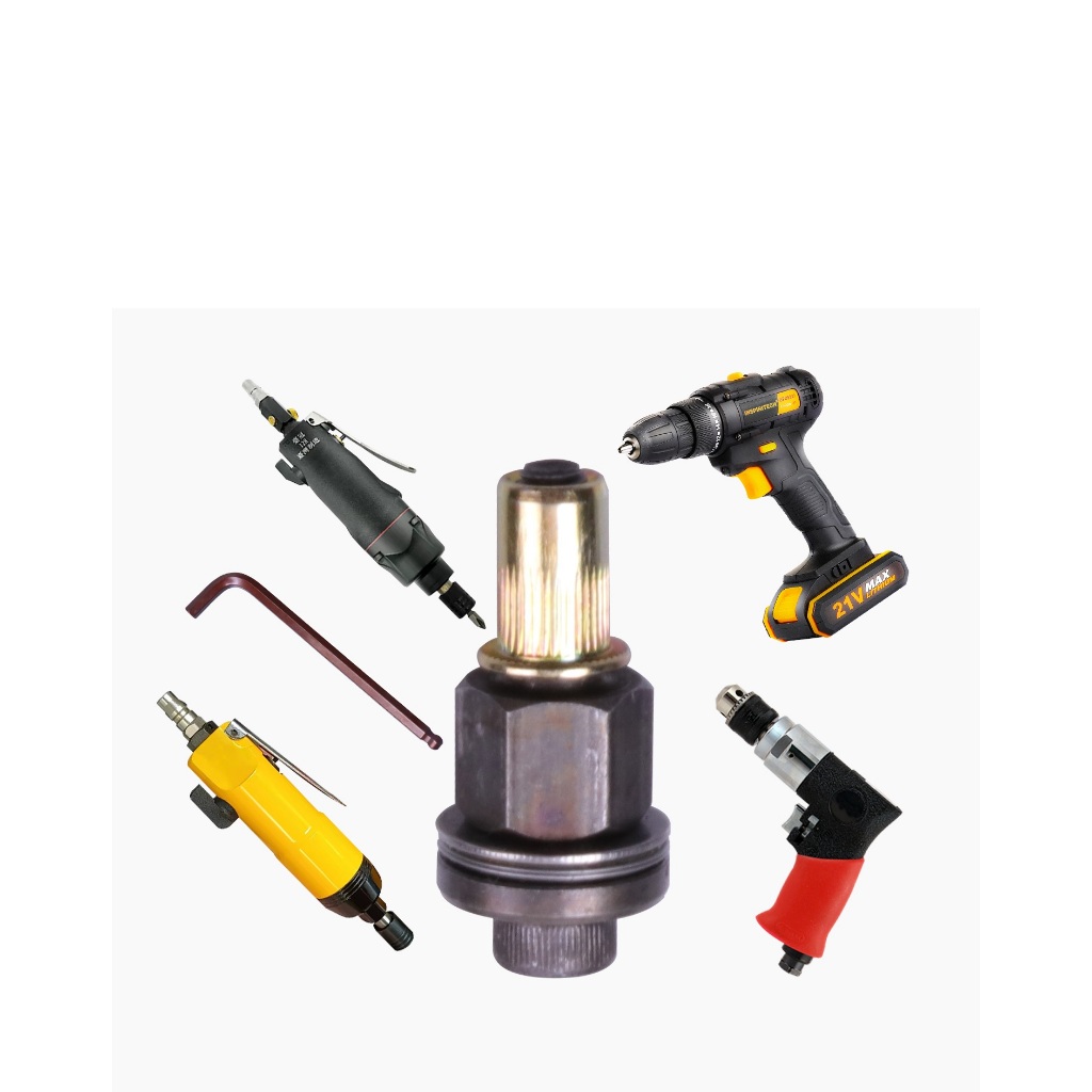 Đầu rút ốc tán bằng tay hoặc gắn máy khoan M3-M10 có tặng kèm ốc mẫu