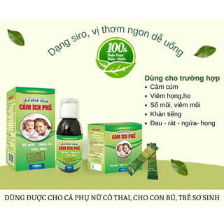 Siro cảm ích phế - bổ phế giảm ho long đờm