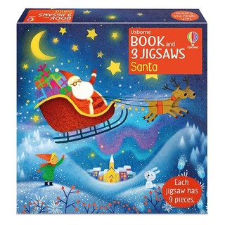 Usborne Book and 3 Jigsaws : Santa Đồ chơi ghép hình cho bé