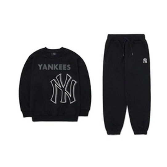 Bộ nỉ da cá NY Mlb cho bé trai màu đen size từ 12-35 cân