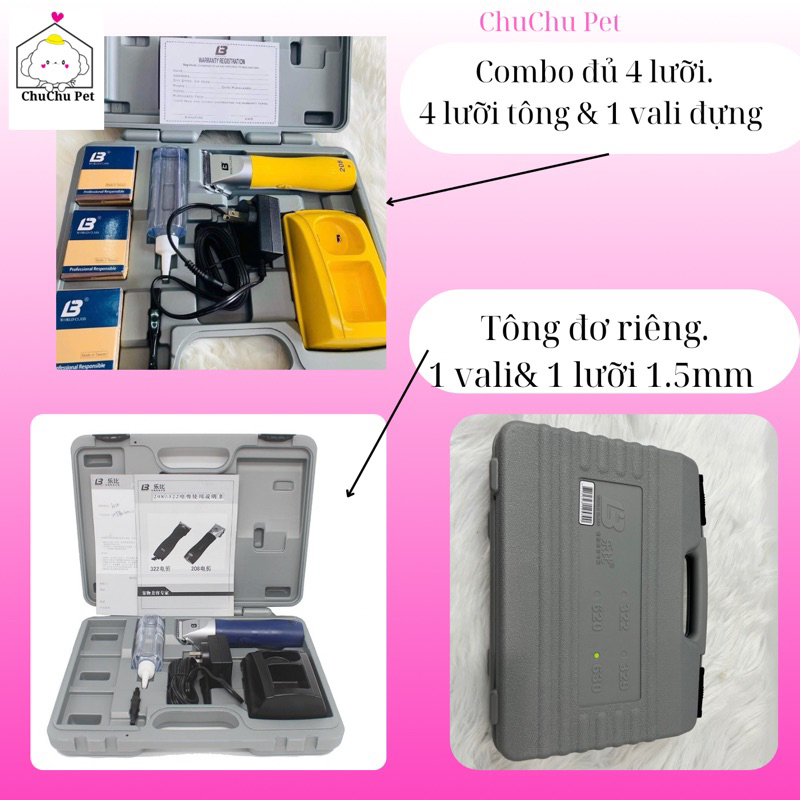 Tông Đơ Cắt Tỉa Lông LB208 Không Dây.