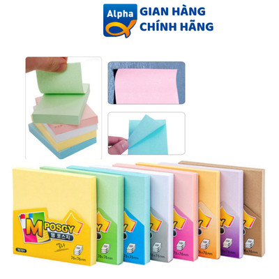 Giấy Ghi Chú Nhiều Màu 76x76mm Cao Cấp Hàn Quốc Thương Hiệu Alpha