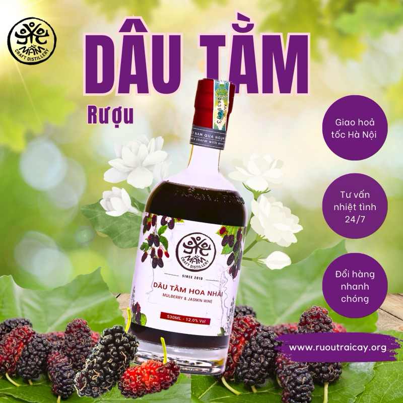 DÂU TẰM HOA NHÀI - nước hoa quả lên men