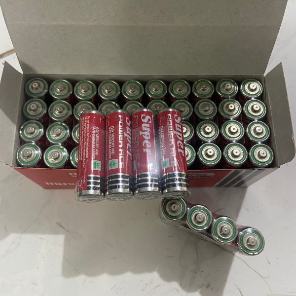 Hộp 40 Viên Pin Maxell AA Carbon Siêu Bền Không Chảy Nước Khi Hết Pin