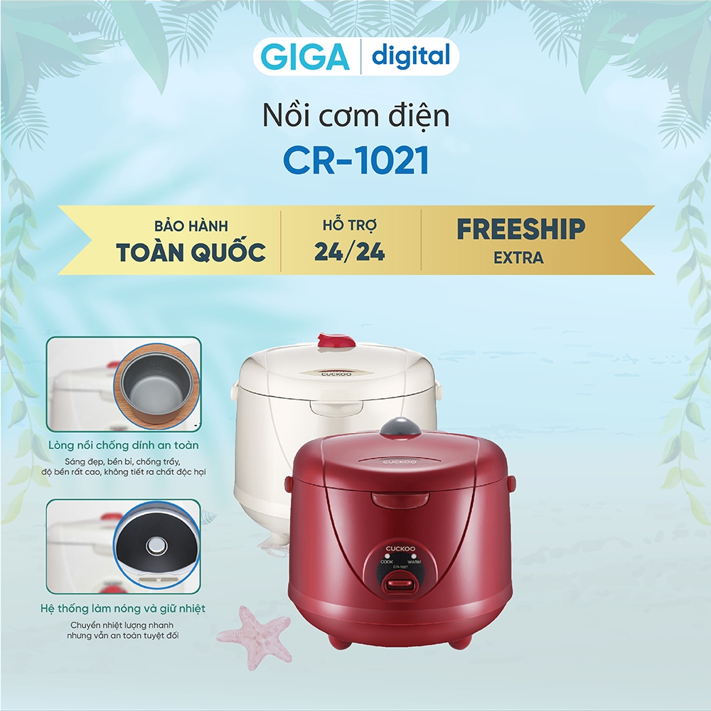 Nồi cơm điện Cuckoo 1.8 lít CR-1021 - BH 24 Tháng - Chính Hãng