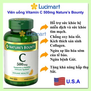 Viên uống Vitamin C 500mg Nature’s Bounty