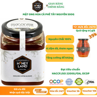 Mật ong rừng hoa Cafe HONEYLAND 500g mật ong thiên nhiên nguyên chất