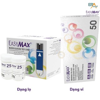 Que thử đường huyết EasyMax ( 25 que và 50 que )