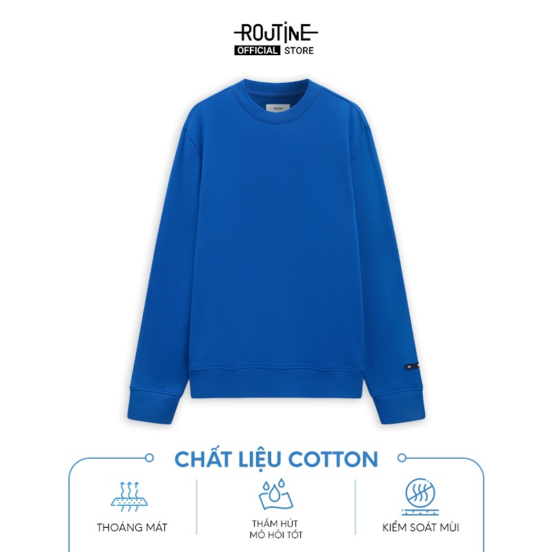 Áo sweatshirt basic cổ tròn point label. REGULAR - Routine 10F23SWE001