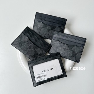 Ví đựng thẻ Card Holder họa tiết Monogram Coach Đen