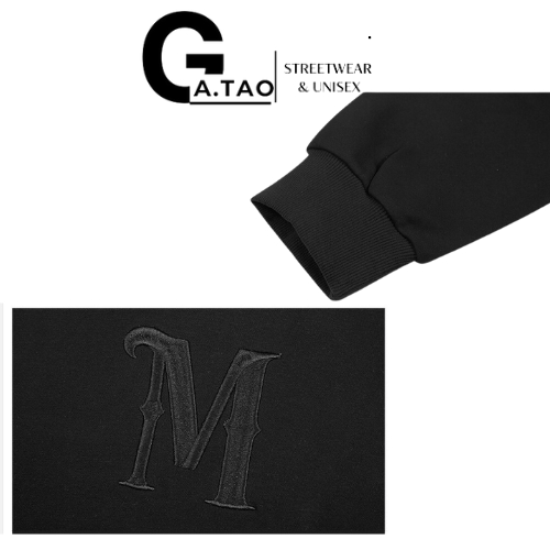 Áo Hoodie CHỮ M Unisex Nỉ Bông Dày Dặn Ấm Áp Mùa Đông 2023