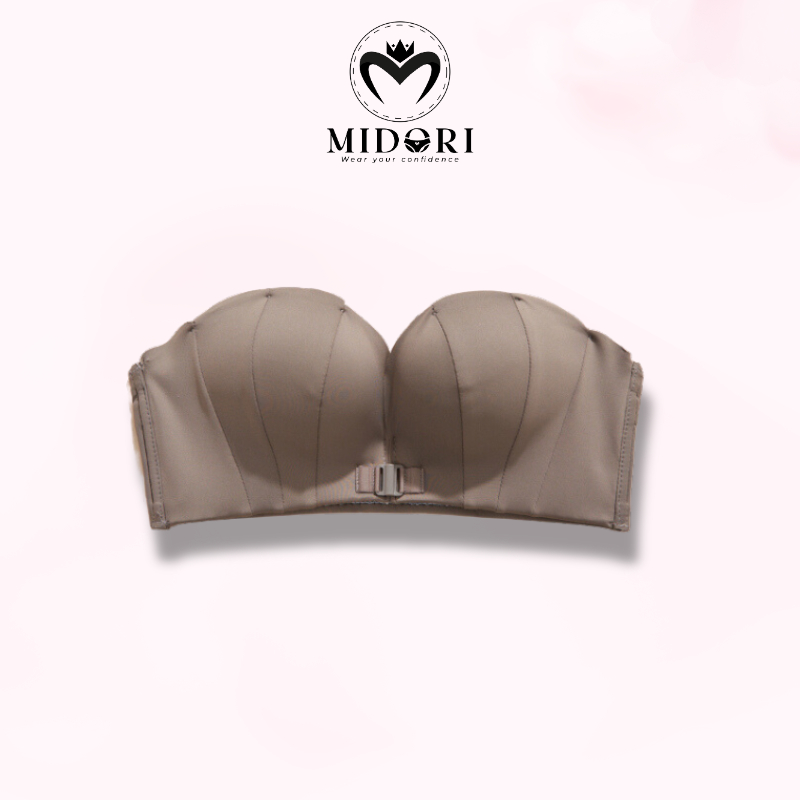 Áo Lót Cúp Ngực Không Gọng Đệm Bàn Tay Hình Sò Cài Trước Tạo Khe Sexy Chống Tụt Chống Chảy Xệ Cao Cấp A78