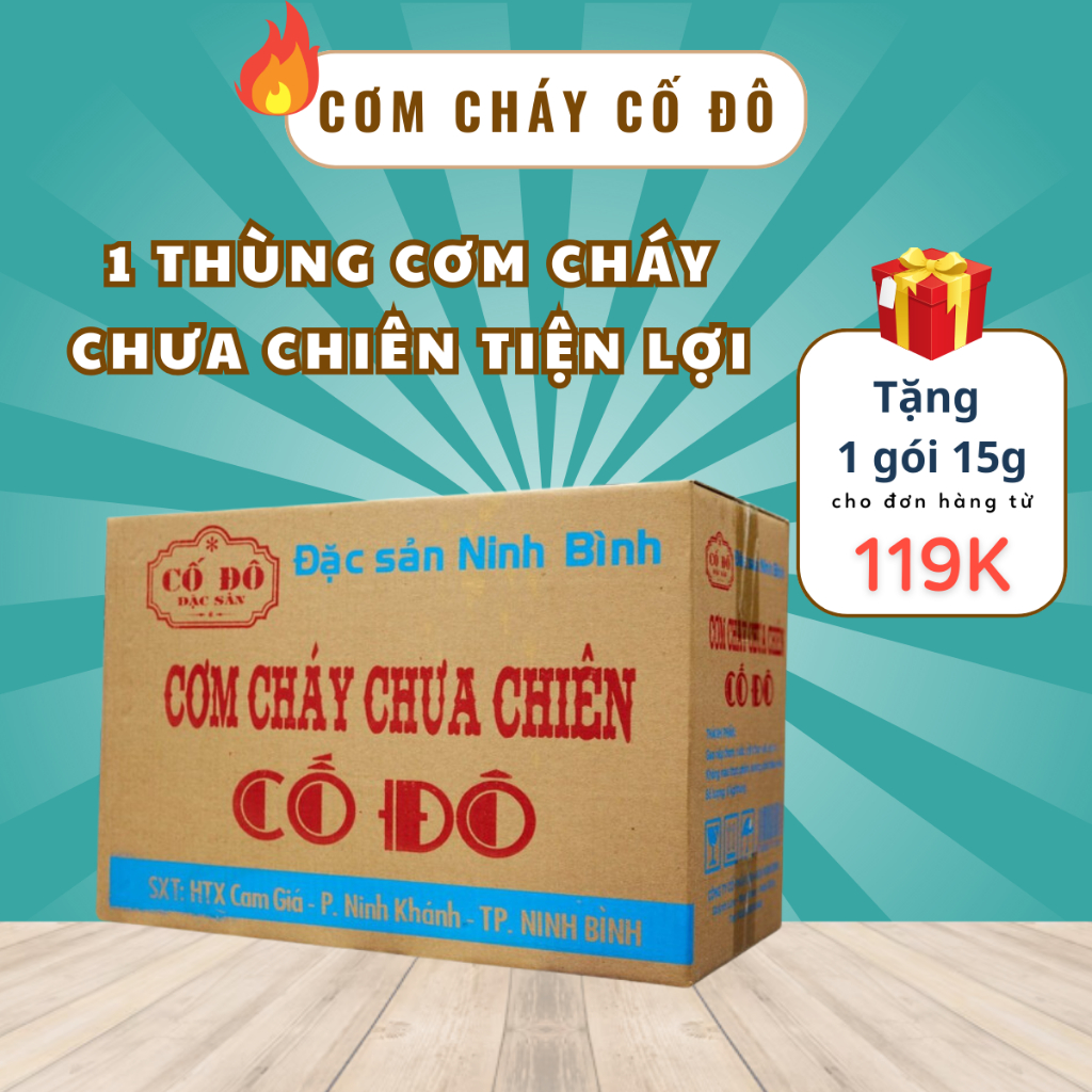 thung cơm cháy chưa chiên Cố đô ( 6 kg )
