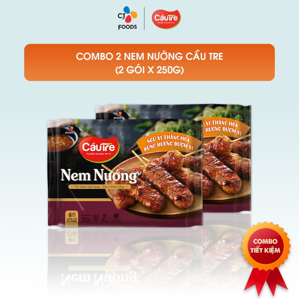 [HCM] Nem nướng Cầu Tre (Xiên que) gói 250g