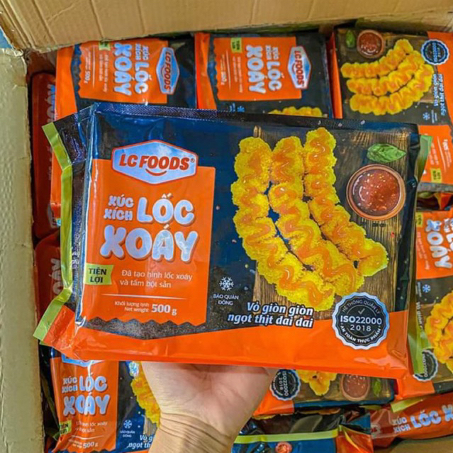 Xúc xích lốc xoáy tẩm bột 10 cây 500g