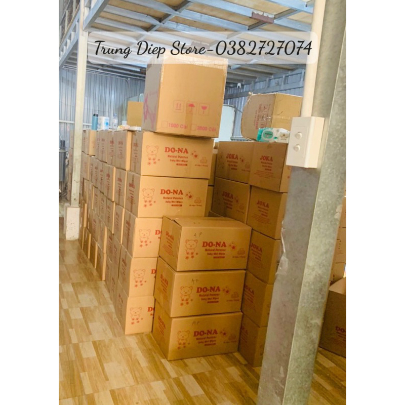 Khăn ướt cao cấp không mùi Dona/Joka nặng 750g