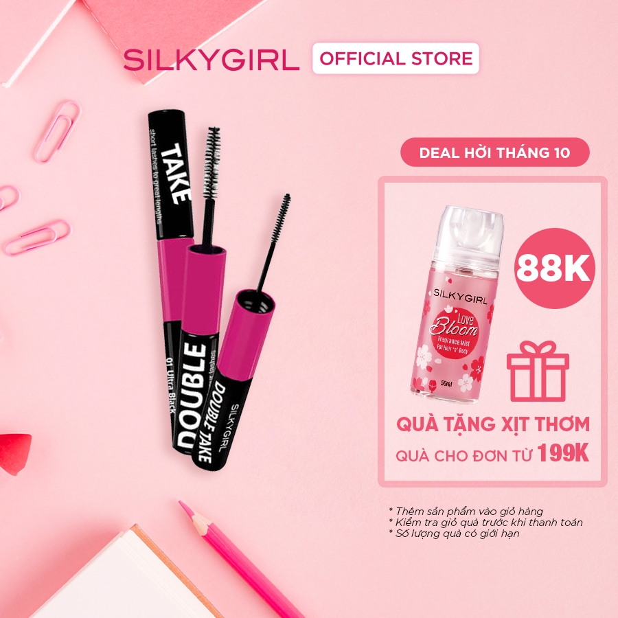 Mascara Chuốt Mi 2 Đầu Silkygirl Double Take Waterproof Duo 10g