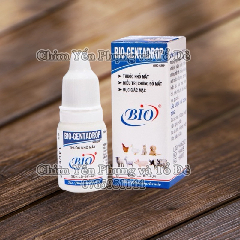 Chai Nước Nhỏ Mắt Bio - Gentadrop 10ml Cho Thú Cưng Chó Mèo